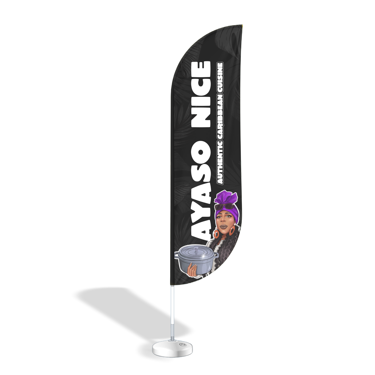 Custom printed flags for outdoor advertising, produced by Printshop MK, Milton Keynes