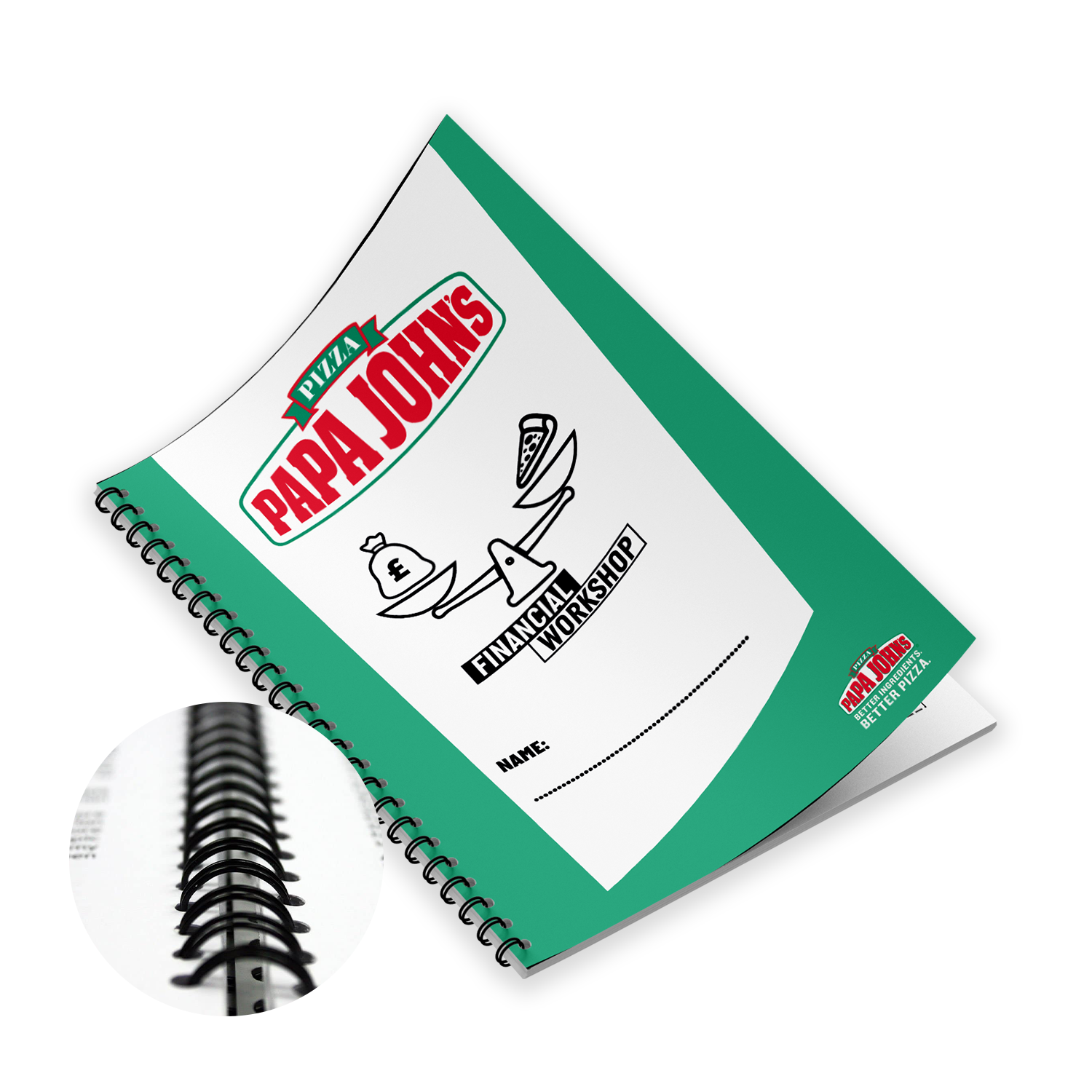 A5 wiro bound booklet, printed by Printshop MK, Milton Keynes