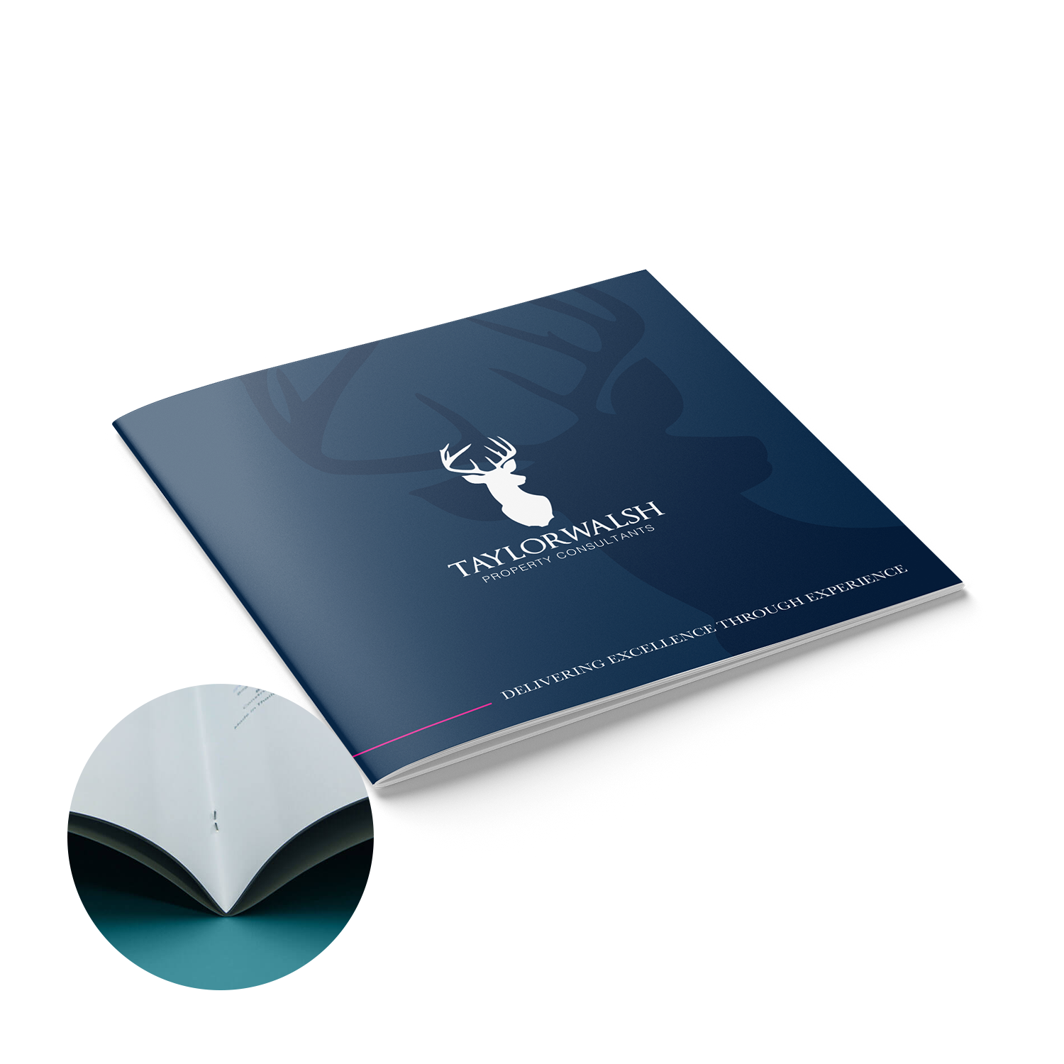 148mm square saddle-stitched booklet, printed by Printshop MK, Milton Keynes
