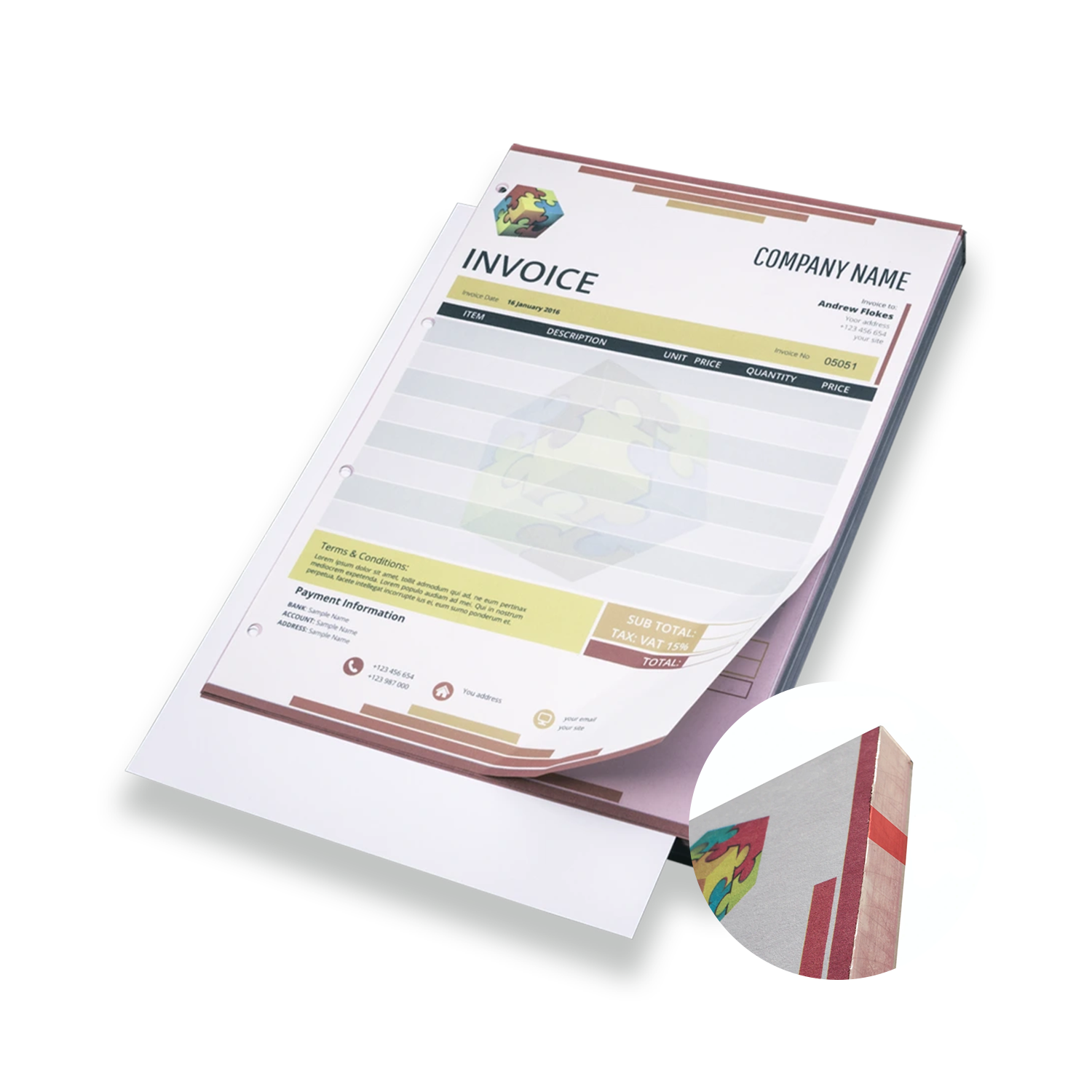 A5 NCR duplicate pads, custom printed by Printshop MK, Milton Keynes