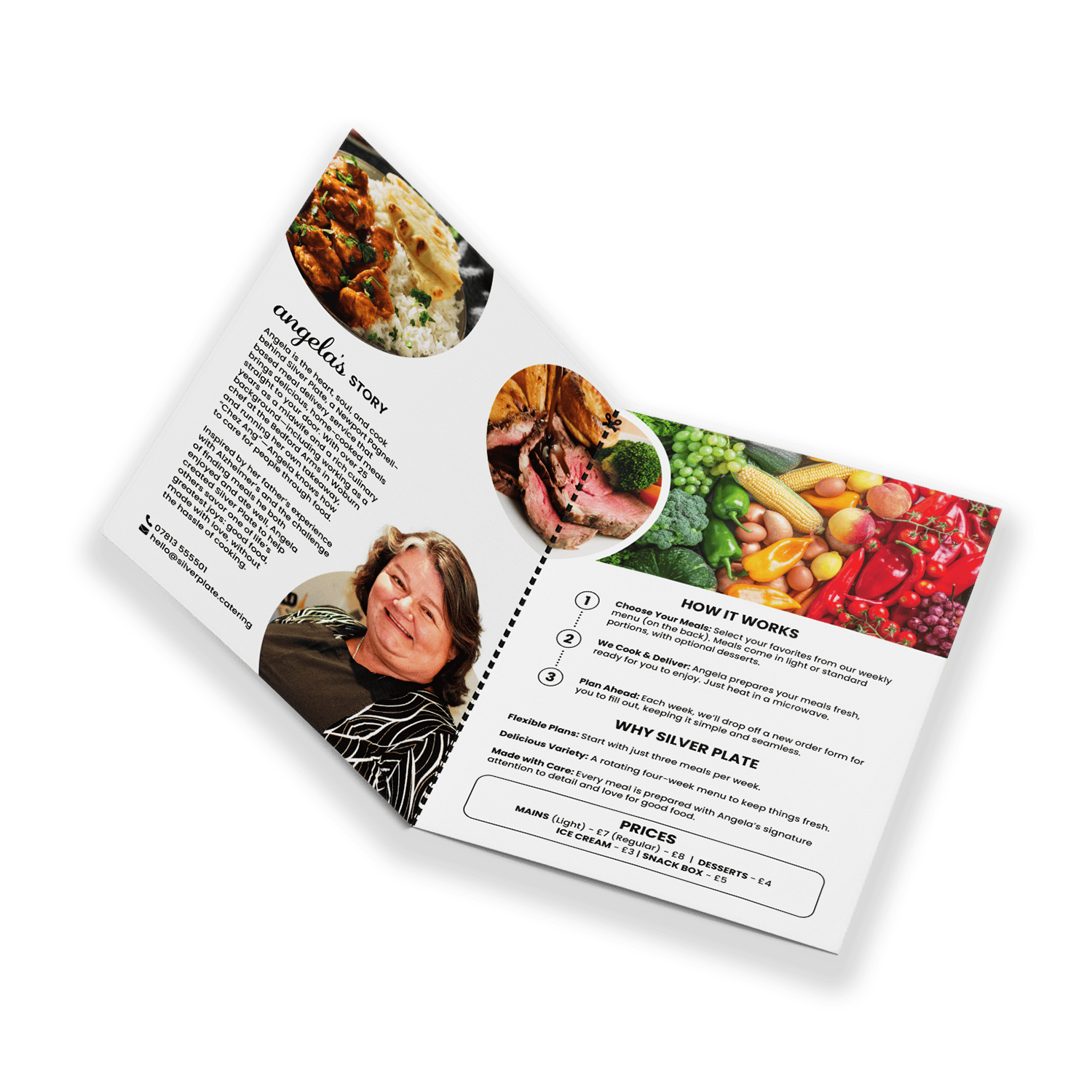 A6 bifold leaflet, custom printed by Printshop MK, Milton Keynes