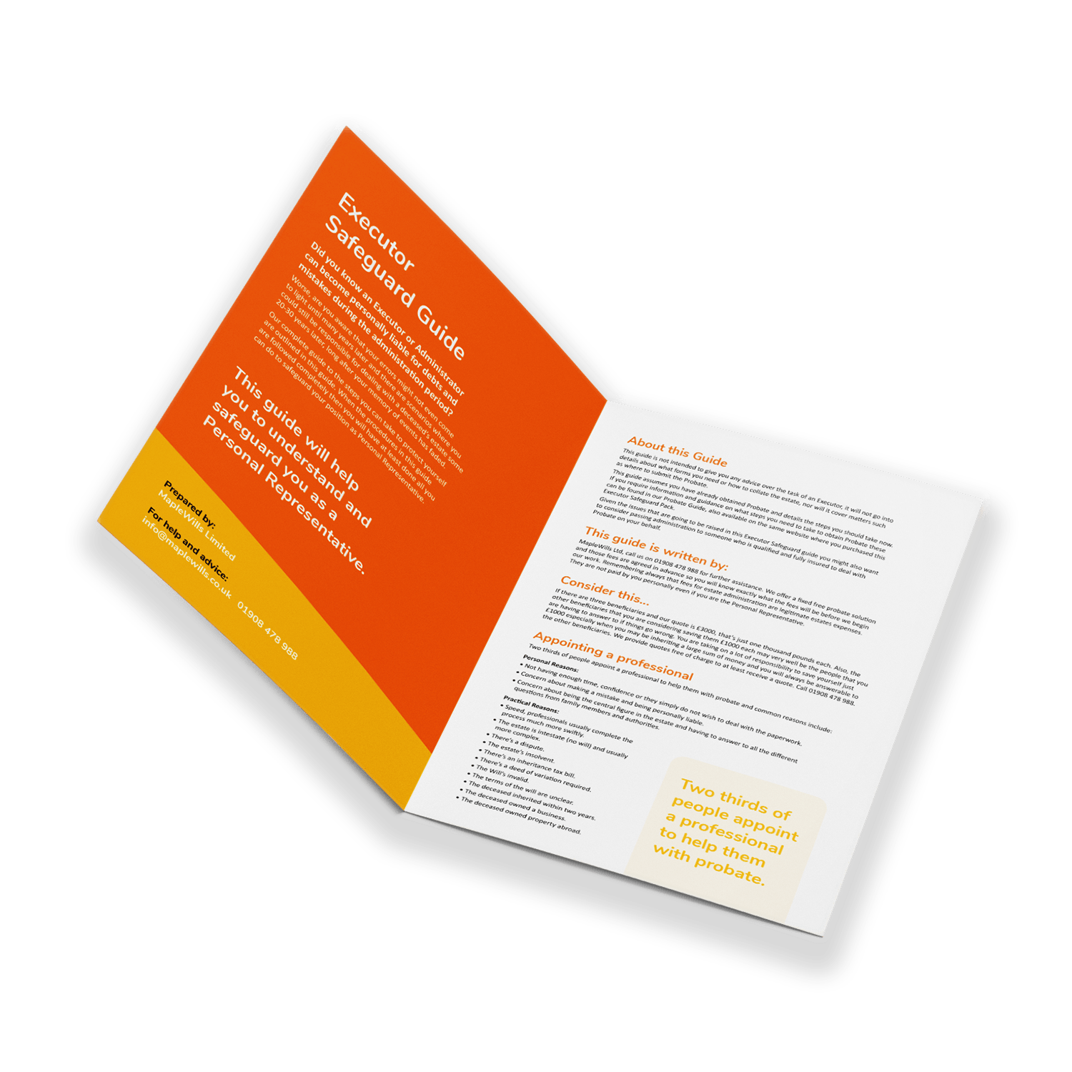 A5 bifold leaflet, custom printed by Printshop MK, Milton Keynes