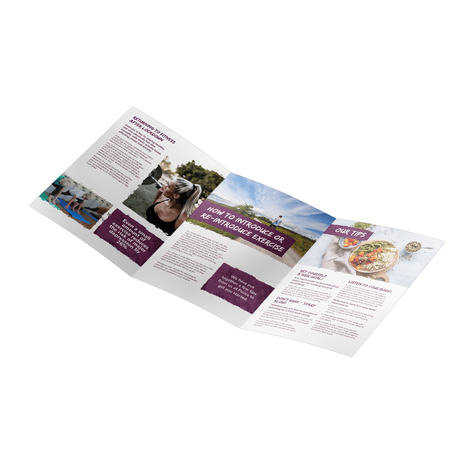 A6 trifold leaflet, custom printed by Printshop MK, Milton Keynes