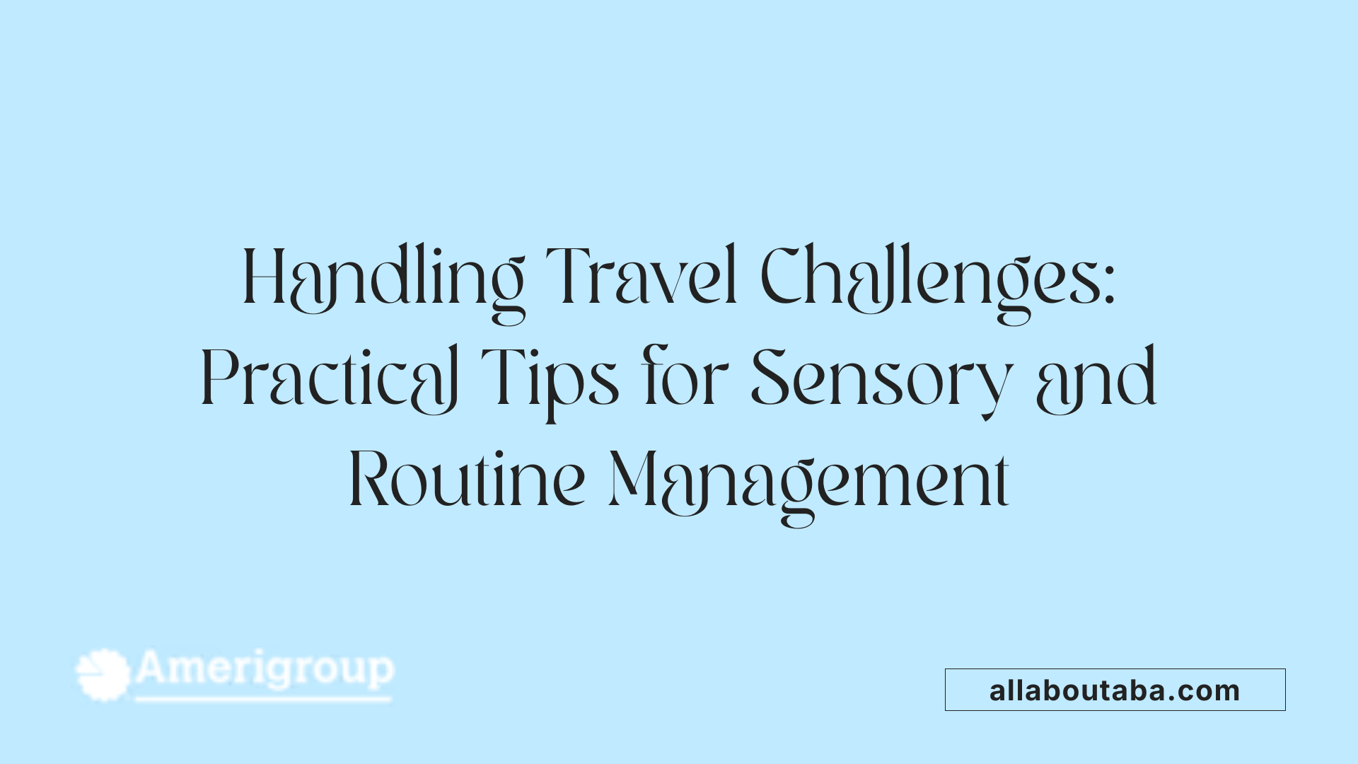 Handling Travel Challenges: Practical Tips for Sensory and Routine Management