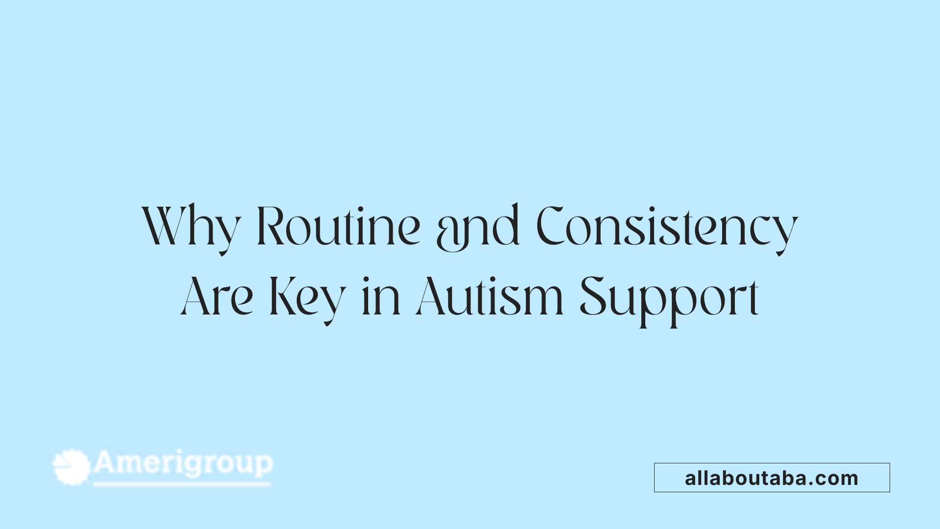 Why Routine and Consistency Are Key in Autism Support