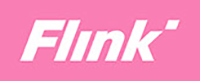 Flink Schriftzug auf rosa Hintergrund.