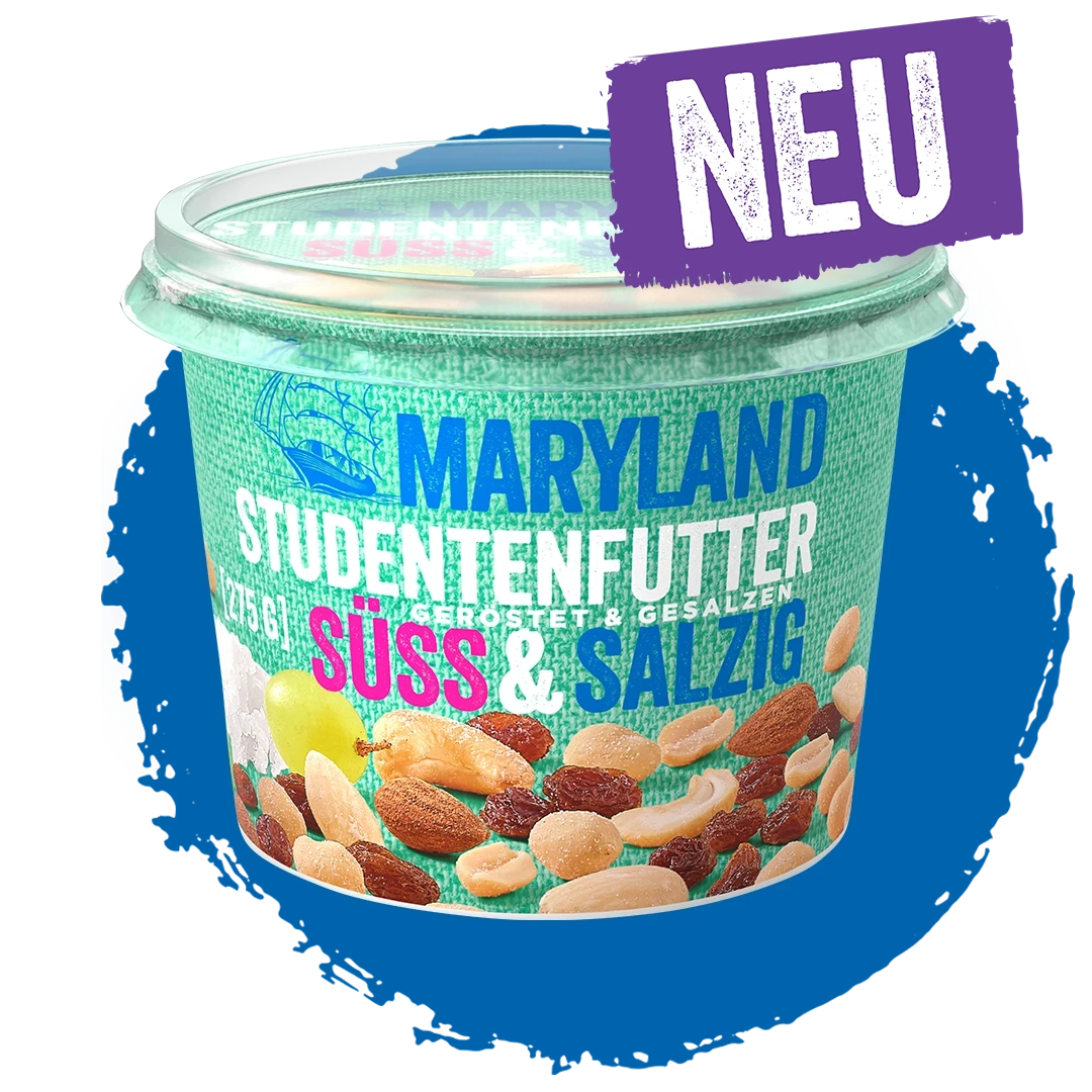 Becher mit Maryland Snack Nüsse, geröstet und gewürzt im ungarischen Stil, 275 g.