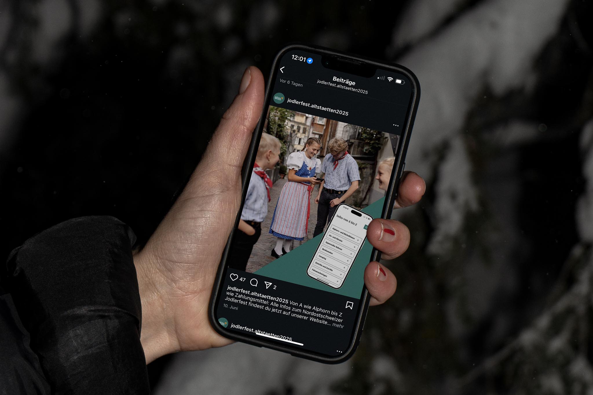 Instagram-Marketing für das Jodlerfest Altstätten 2025 – Content Creation und digitales Marketing durch Visuala Werbeagentur