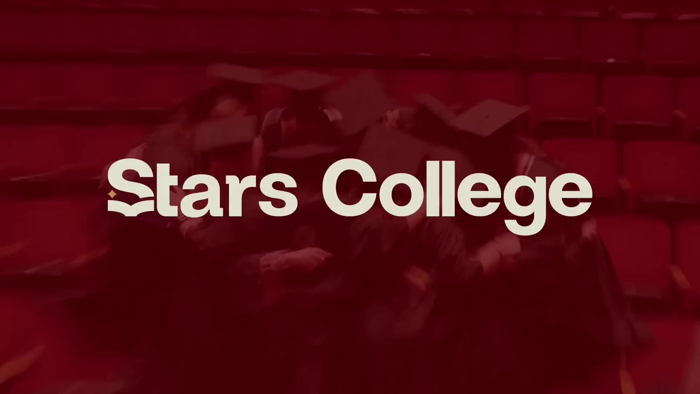Stars College wordmark on maroon