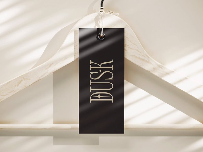 Dusk clothing hang tag