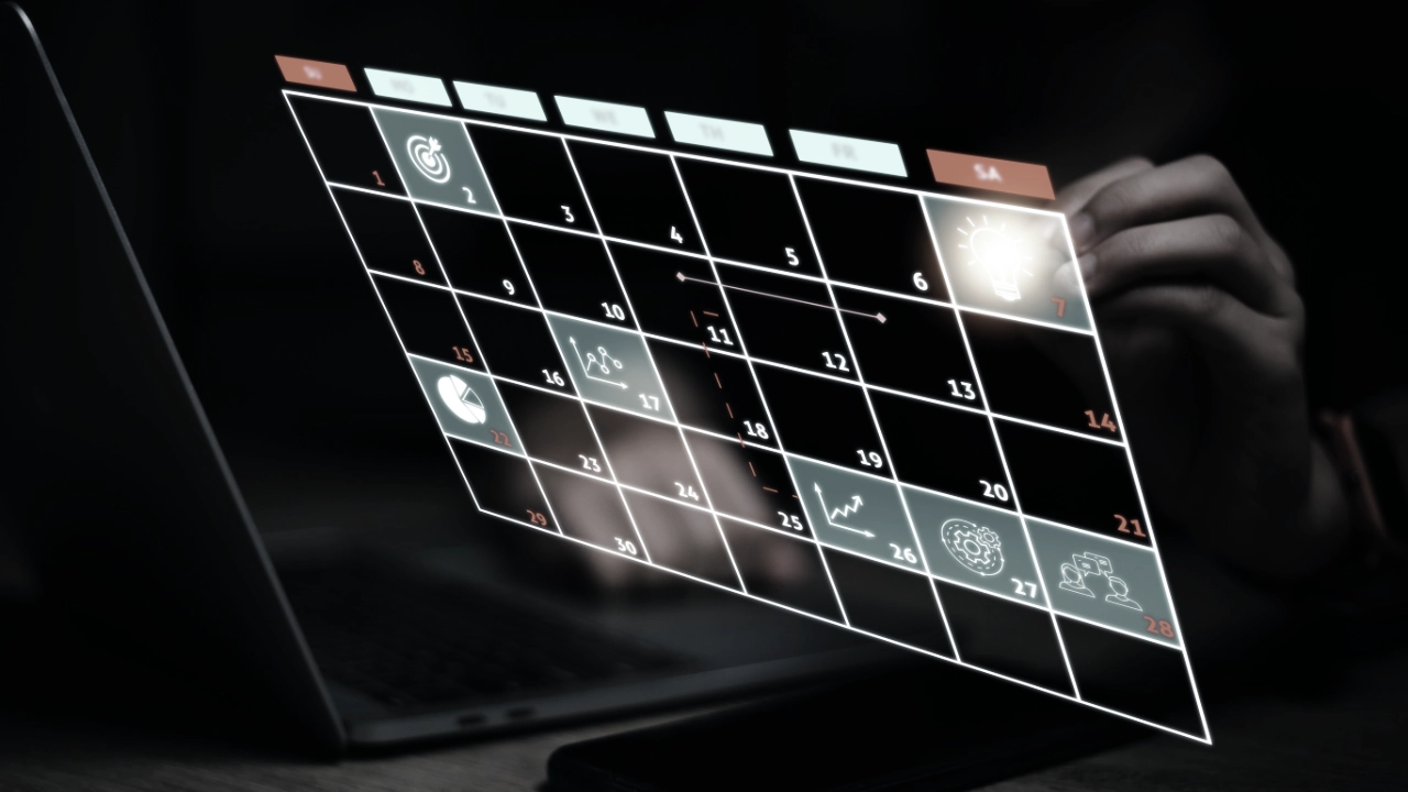 Social media content calendar