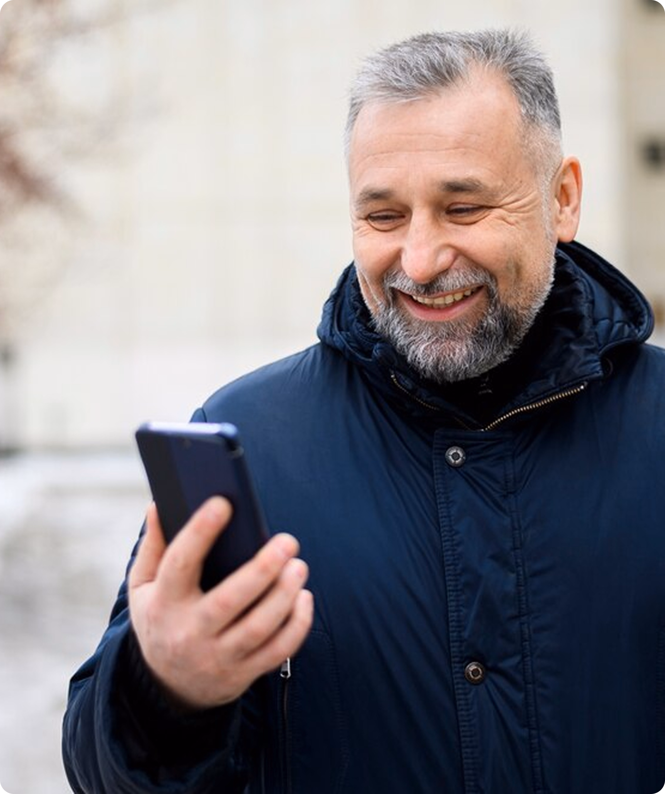  a SureBright customer, looking pleased with their product protection and warranty experience.