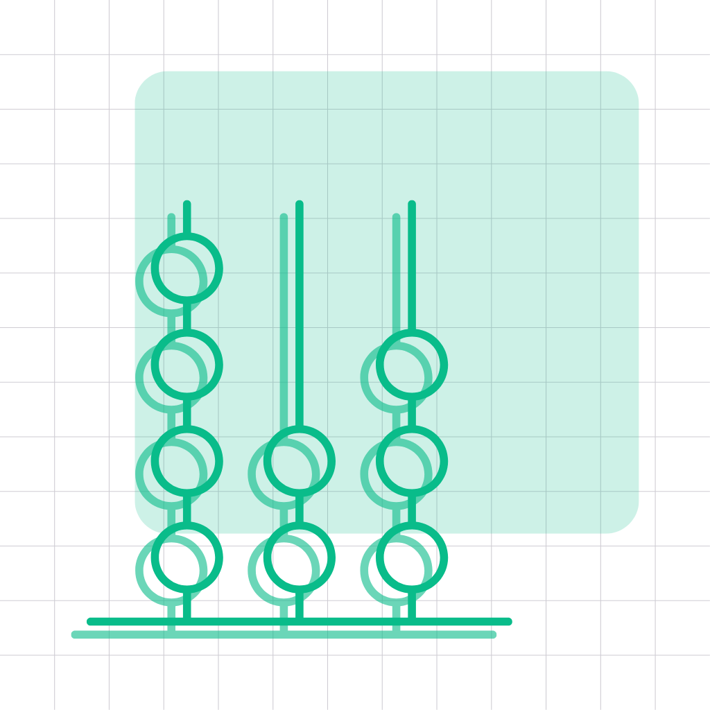 Icon of three stylized people sitting in front of a large rectangular screen or board.