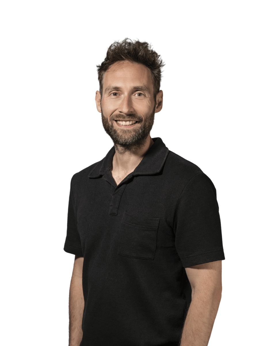 Lachende man
