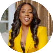 Radiant Black Woman with yellow suit