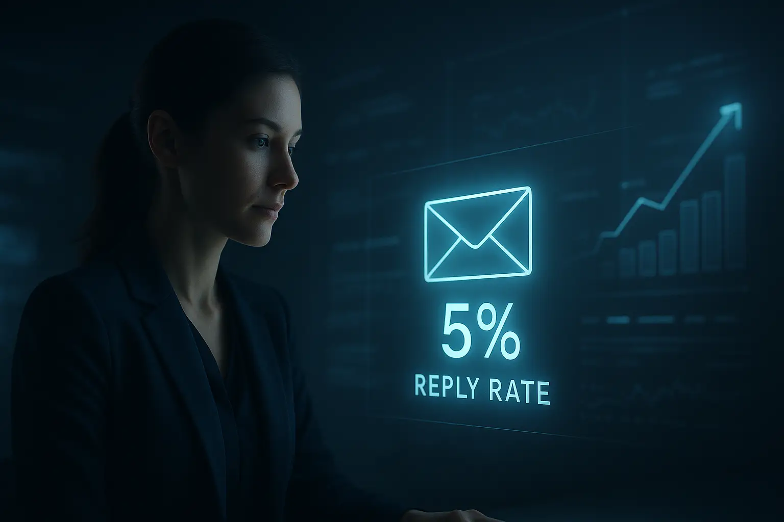 Good Cold Email Reply Rate Benchmarks for B2B hero image