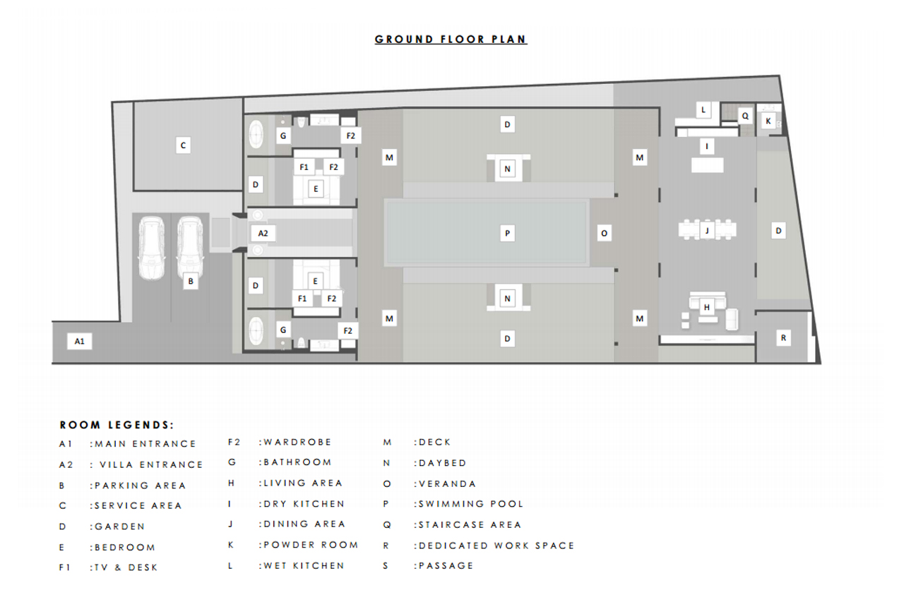 Villa Gendang Ground Floor Plan