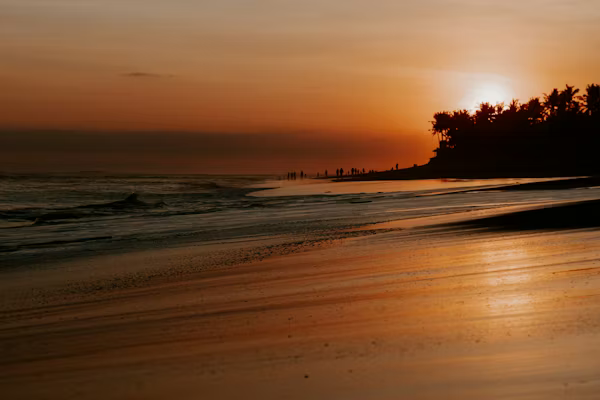 sunset in seminyak