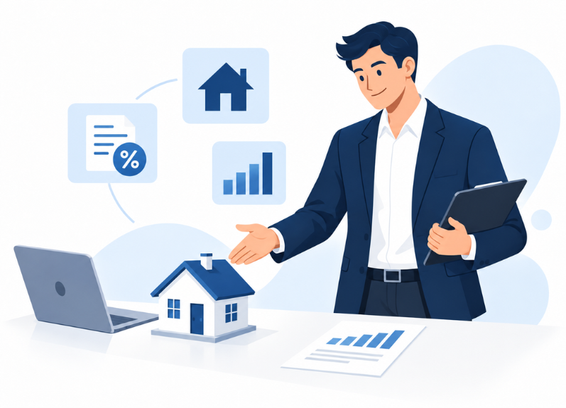  Finance professional analyzing tax strategy spreadsheet