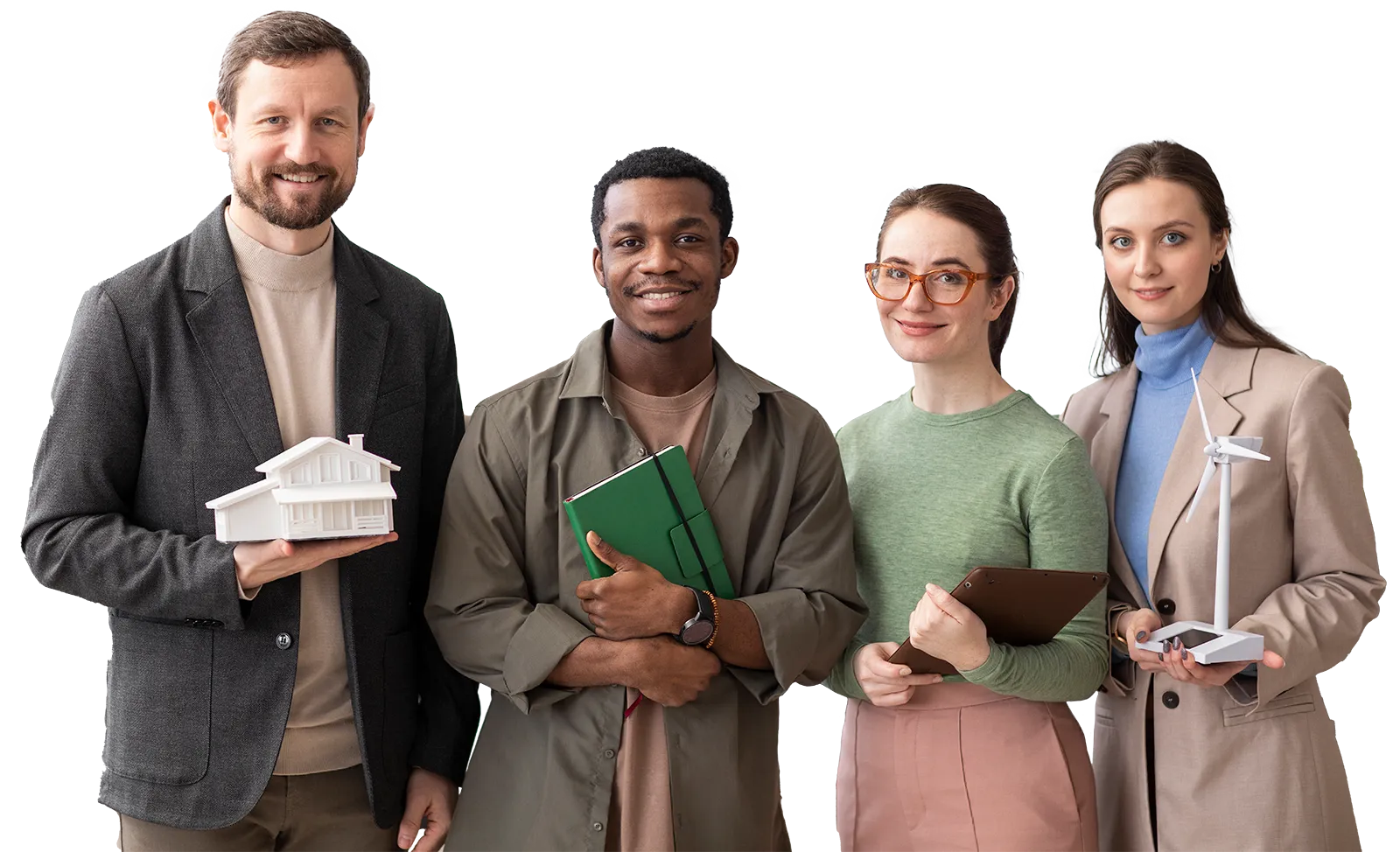 A group of people standing next to each other.