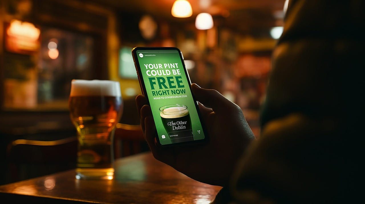 Mobile phone showing social engagement