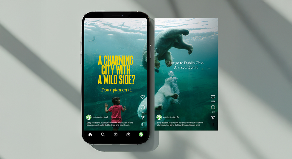 Mobile phone showing social engagement