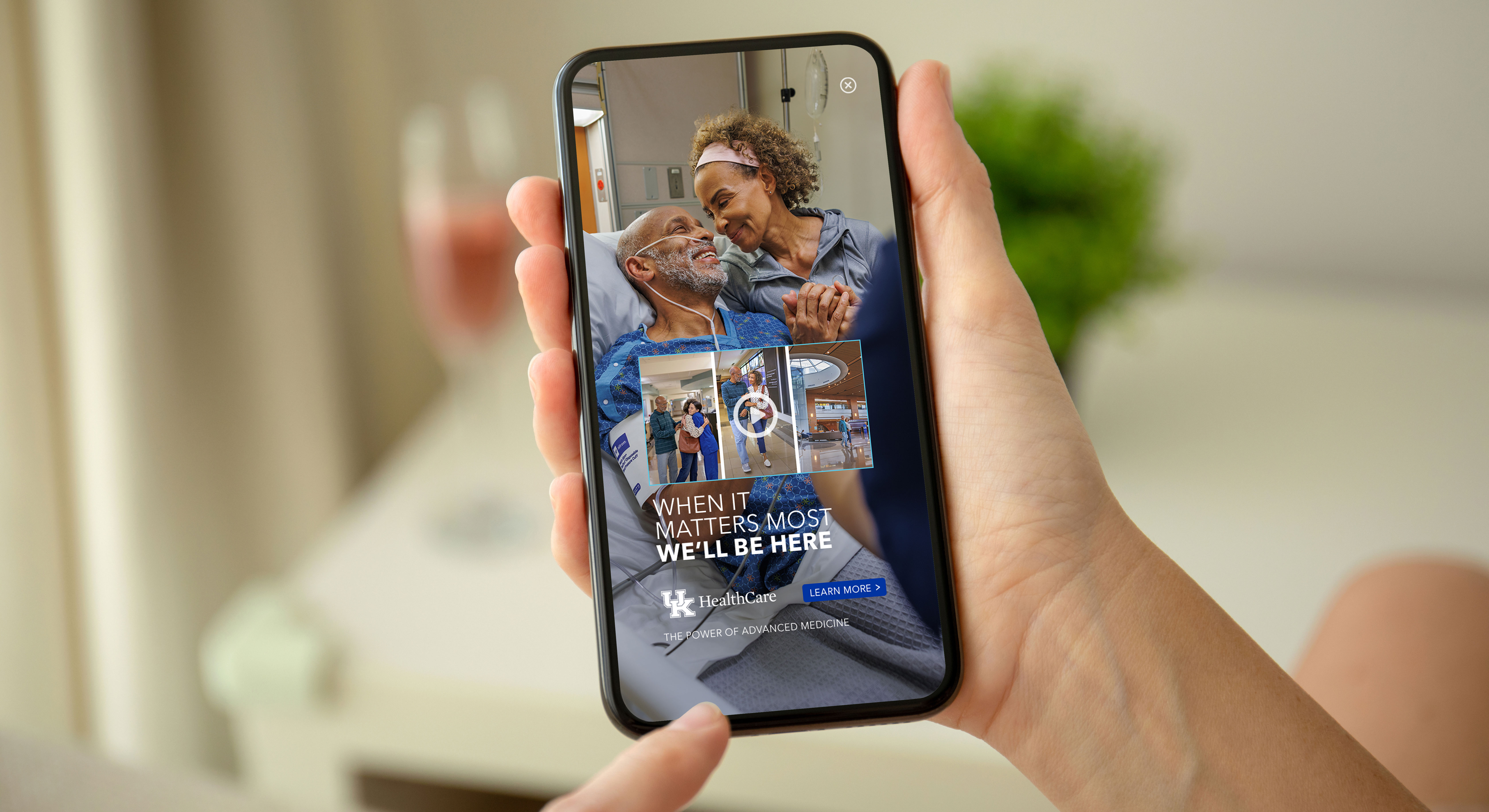 mobile lockup of a uk healthcare ad