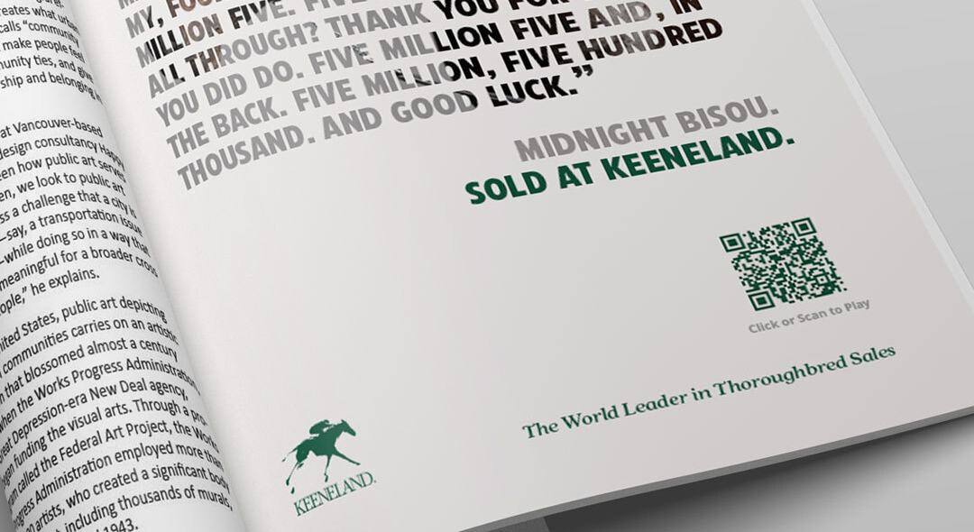 Keeneland magazine spread