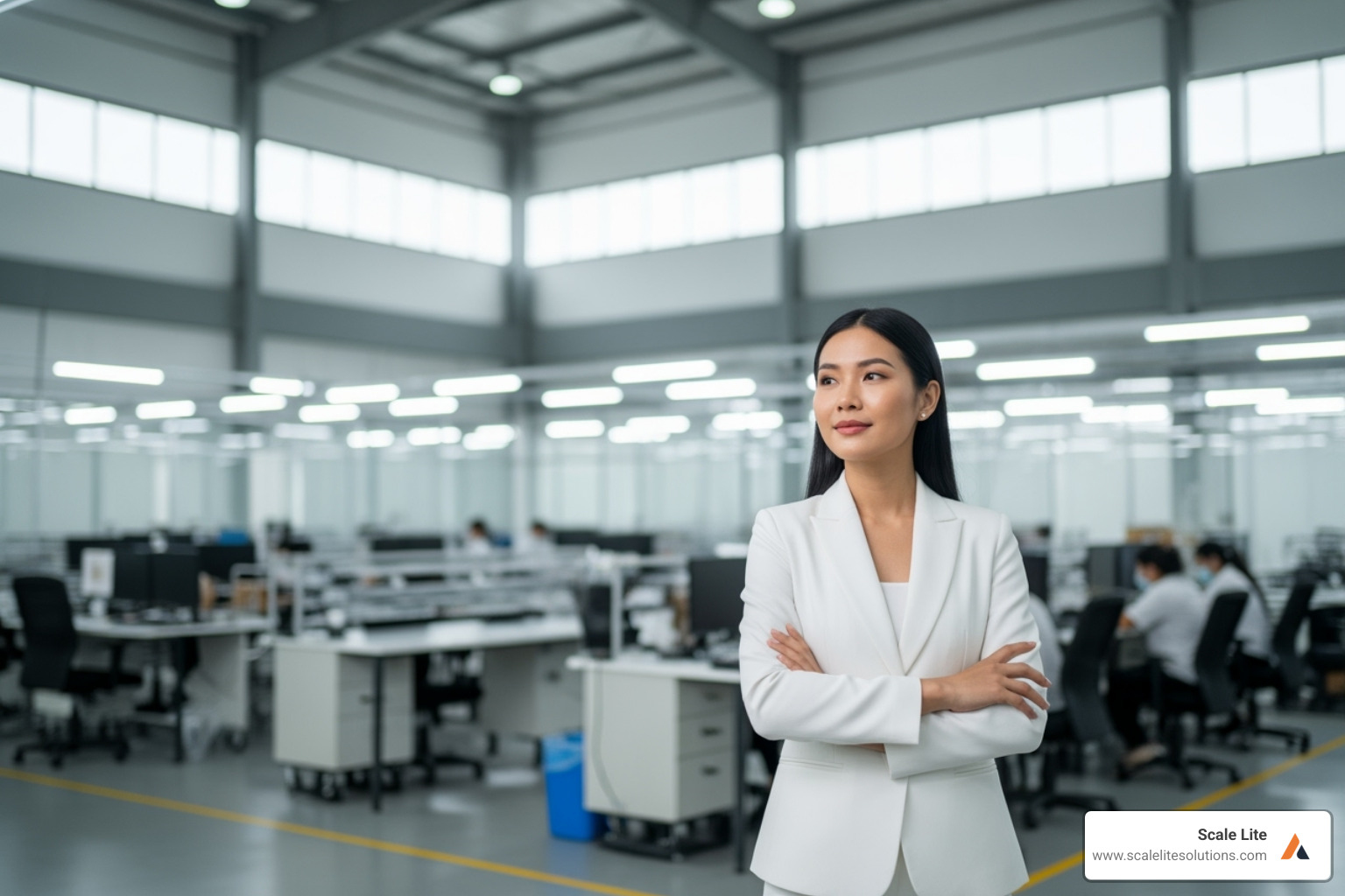 business owner confidently looking over their scaled operations - How to drive business growth?