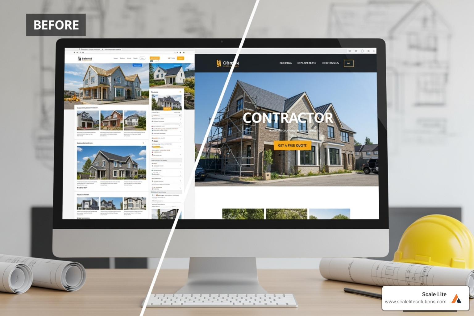 Google "Local Pack" search results on a phone - Contractor website optimization
