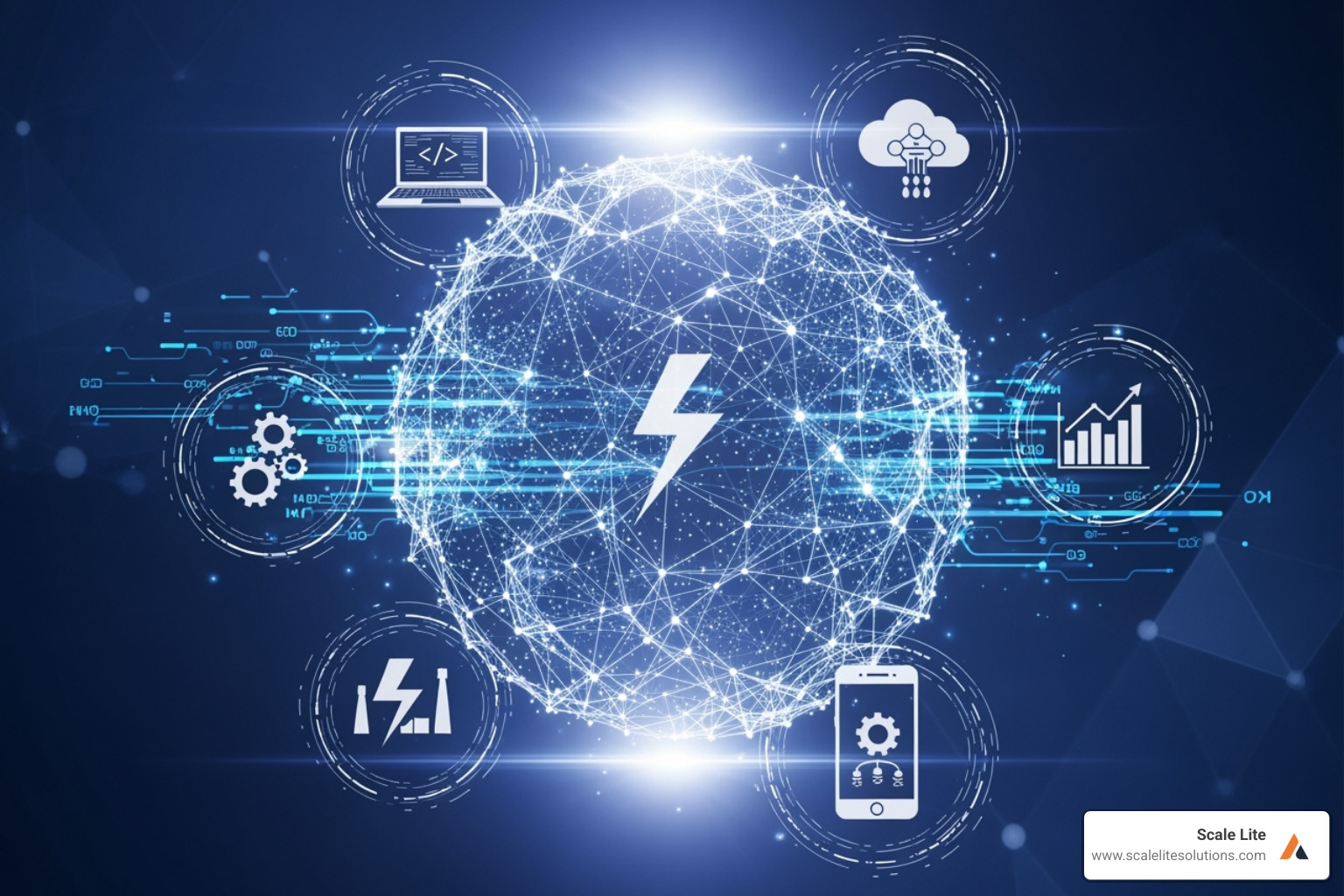 business dashboard showing key performance indicators (KPIs) like efficiency, customer satisfaction, and revenue growth - Digital change services
