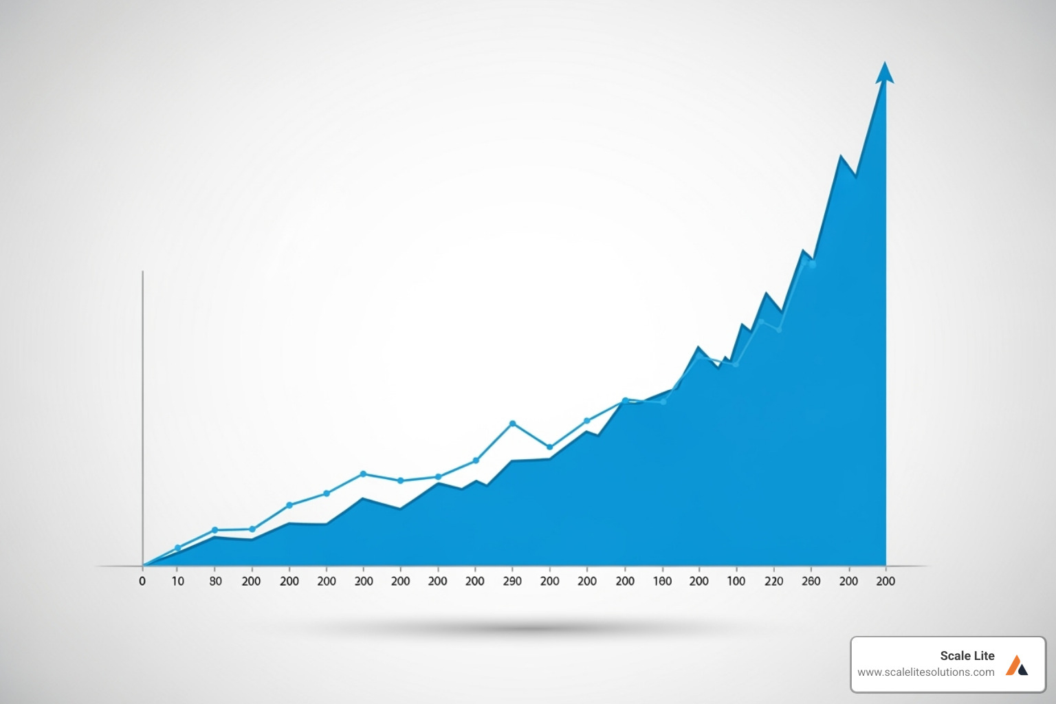 Chart showing business growth over time after CRM implementation - CRM for service businesses