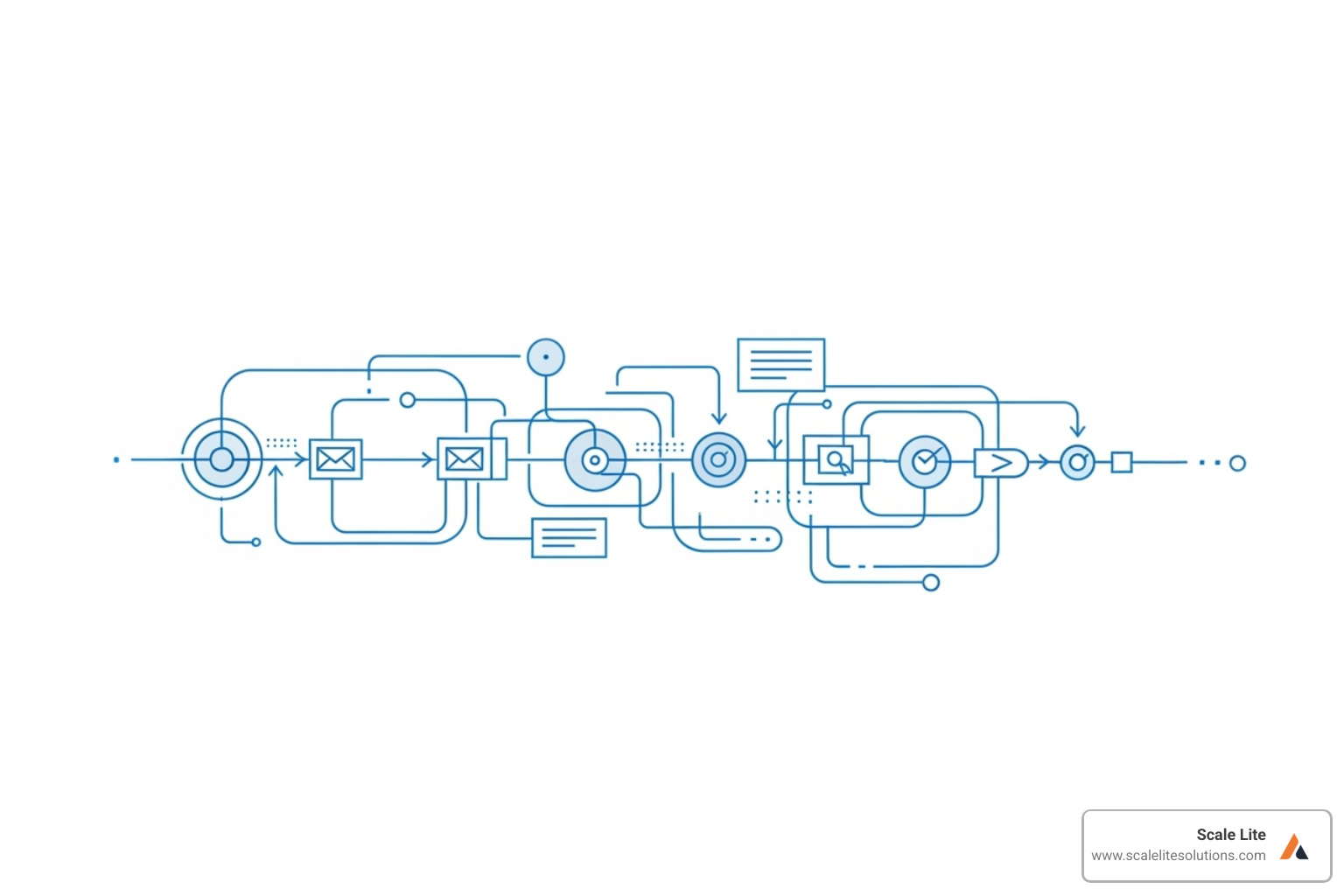 Image of a streamlined workflow diagram for a service business - How to improve employee productivity?