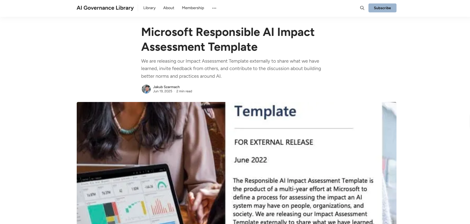 Microsoft Responsible AI Impact Assessment Template
