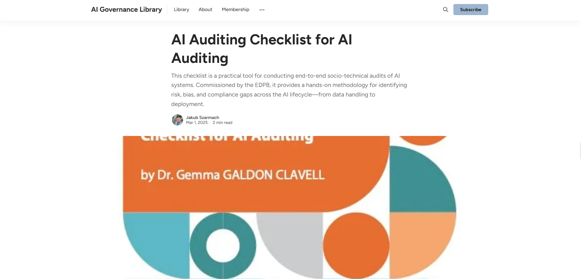 AI Auditing Checklist Template