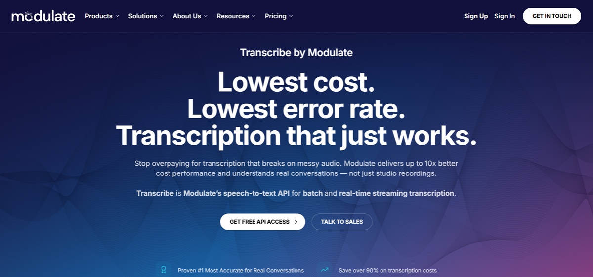 Modulate Transcribe
