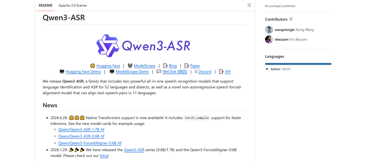 Qwen3-ASR (1.7B and 0.6B)