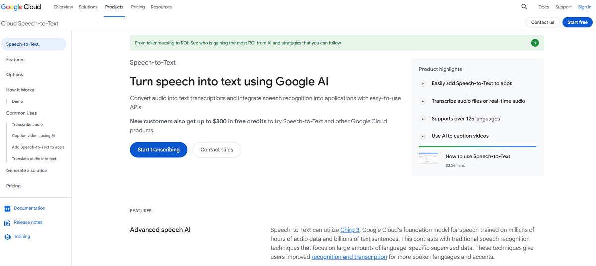 Google Cloud Speech-to-Text
