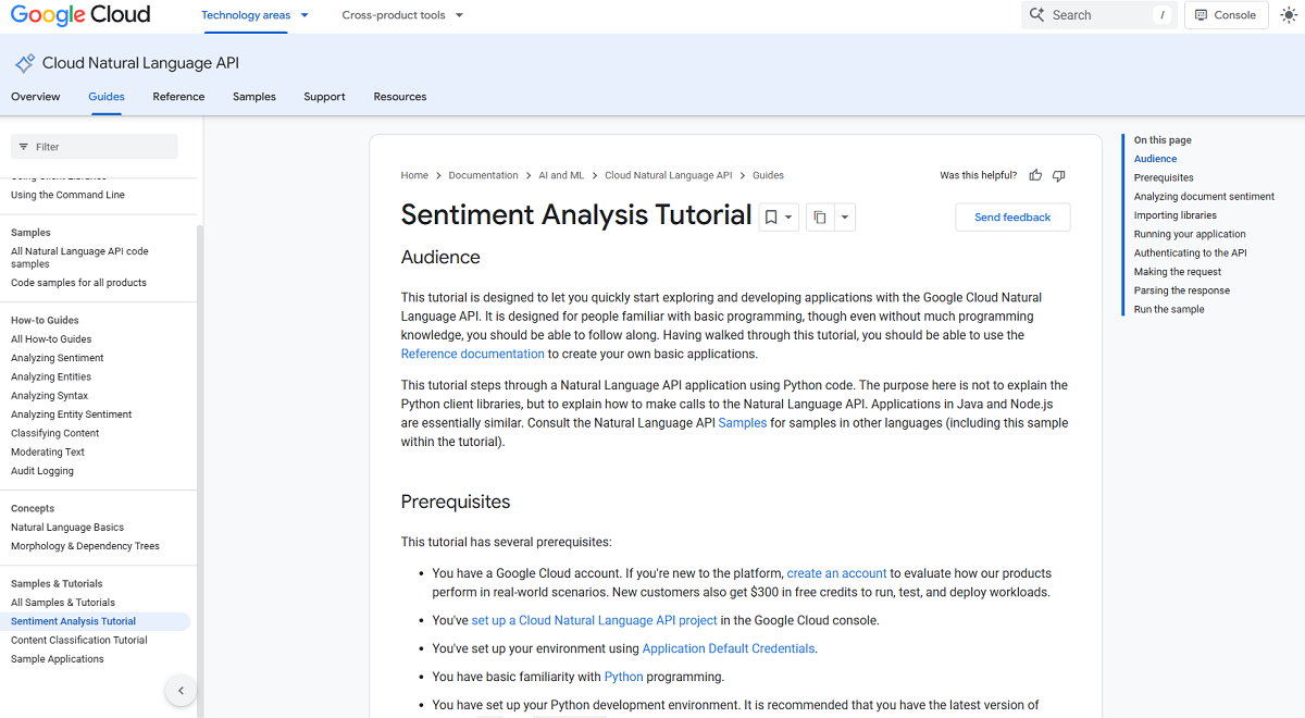Google Cloud Natural Language API
