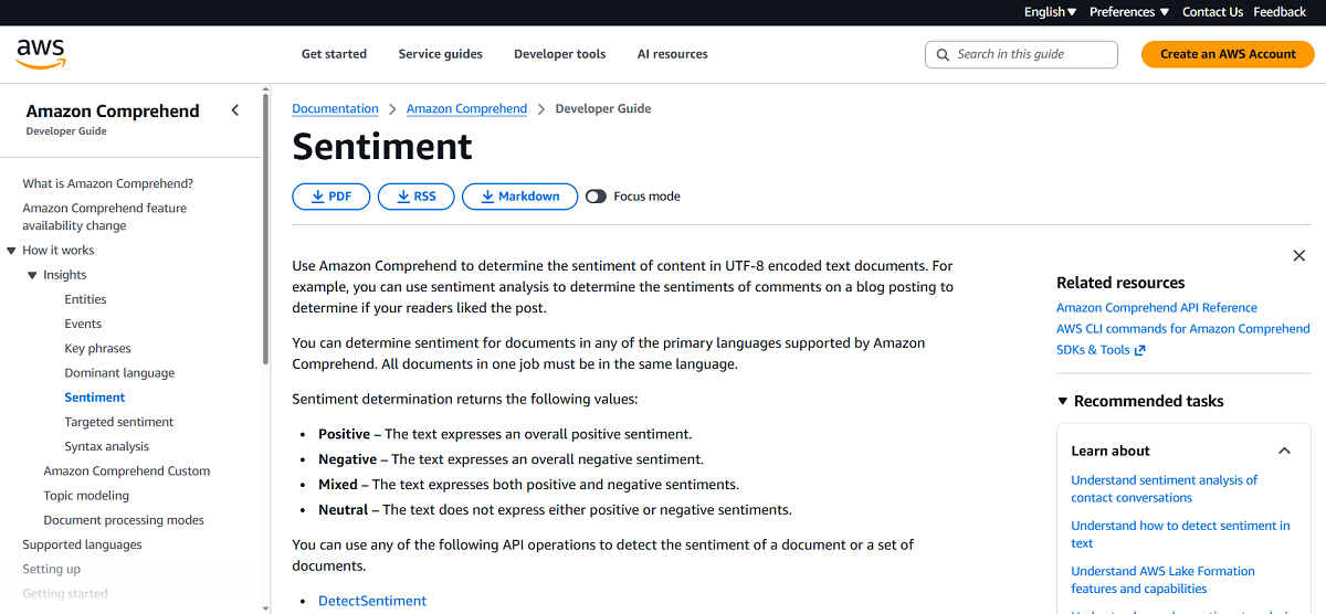 Amazon Comprehend