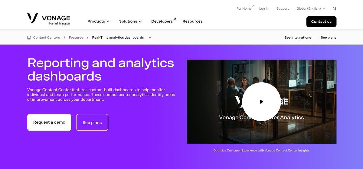 Vonage Real-Time Analytics Dashboards