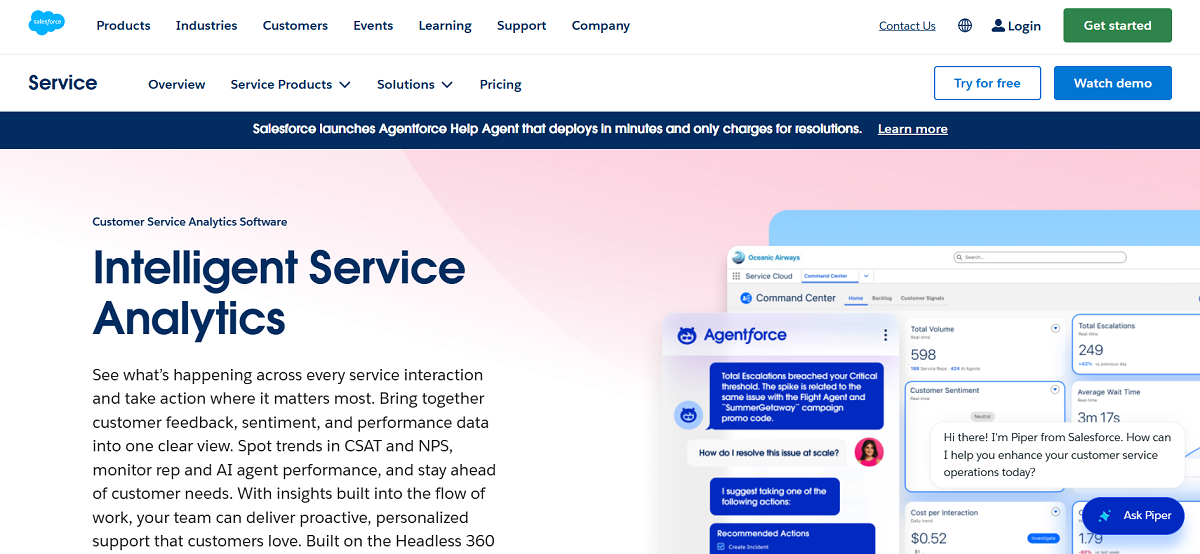 Salesforce Intelligent Service Analytics