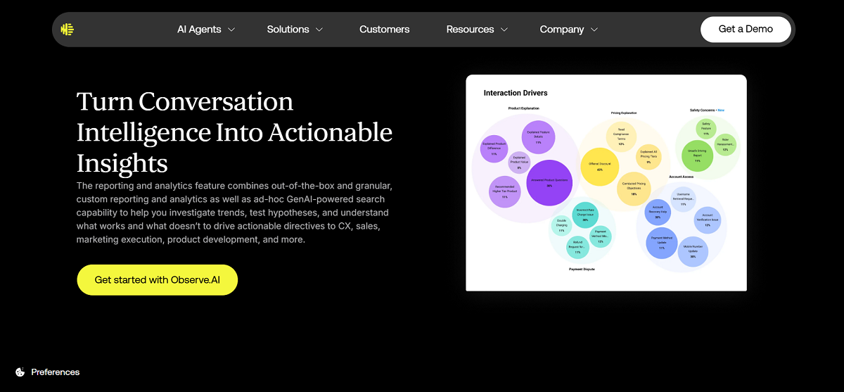 Observe.AI Reporting and Analytics