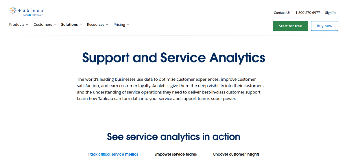 Tableau Support and Service Analytics