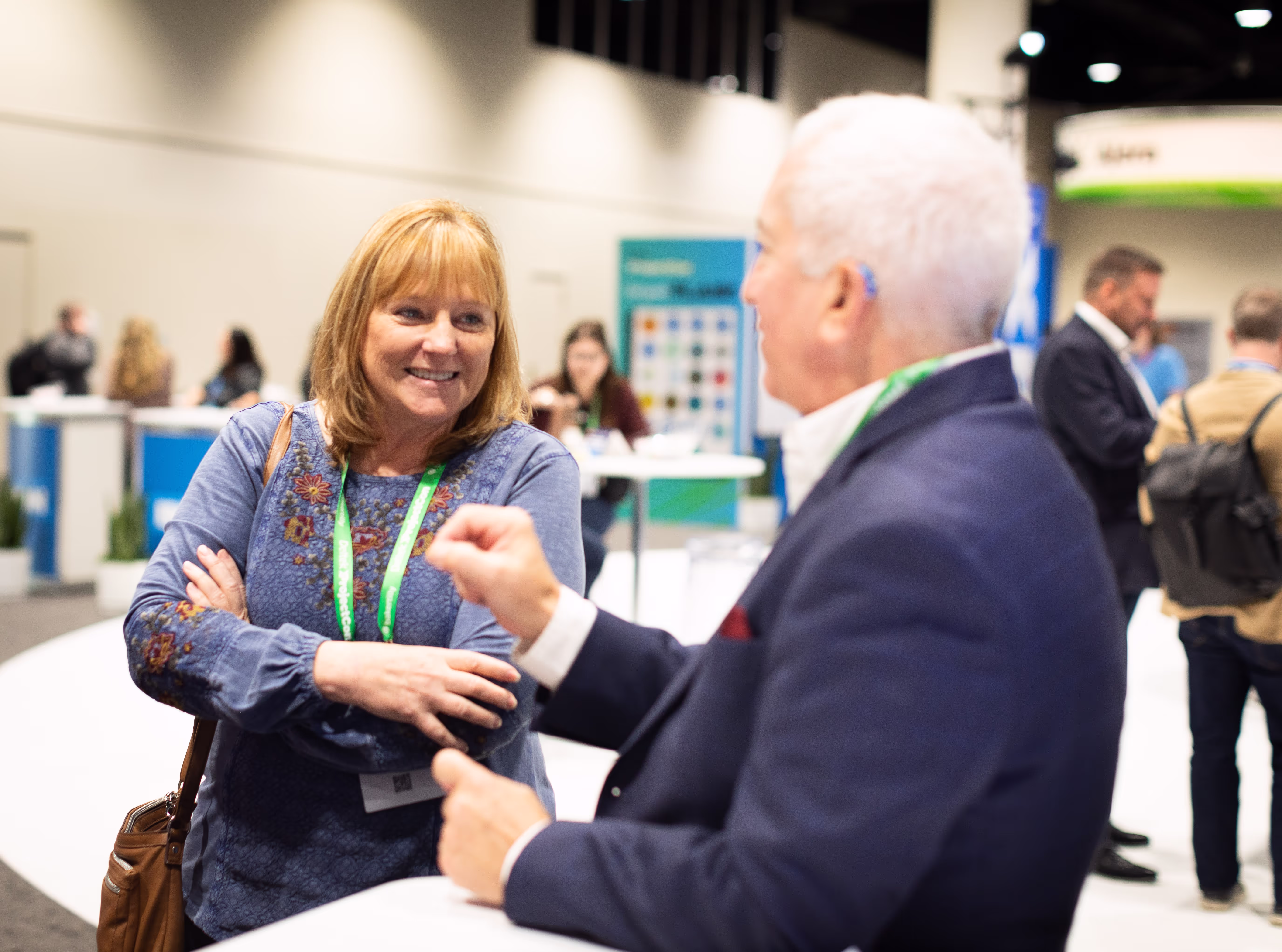 Team chatting in an event.