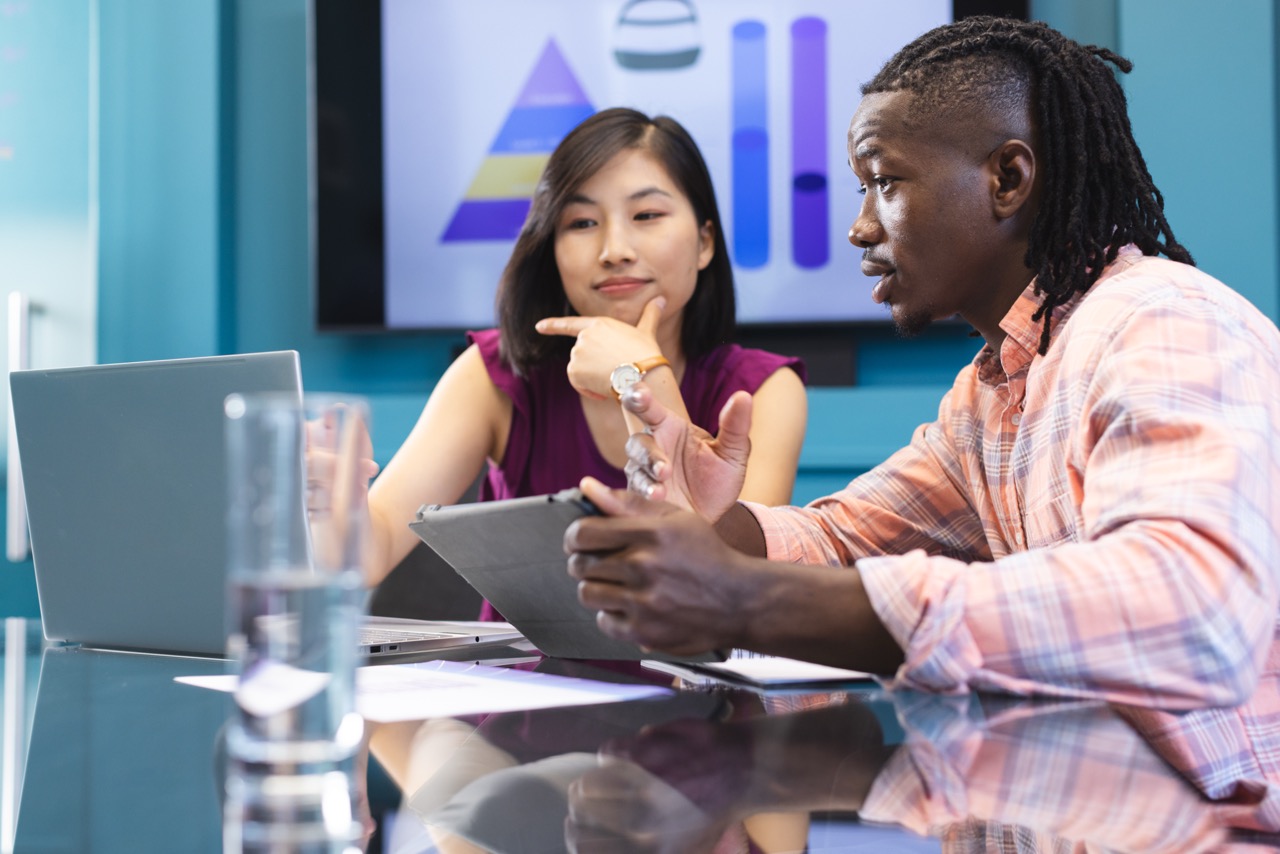 Team discussing strategies for the company.