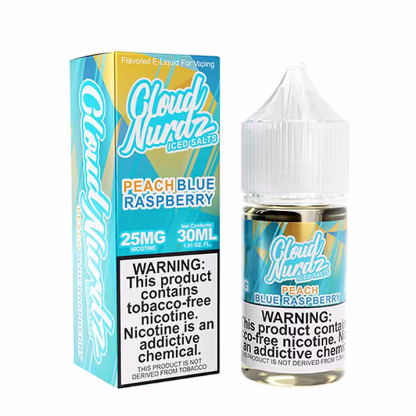 Cloud Nurdz Salt Nic 50mg - Peach Blue Razz Iced - 707
