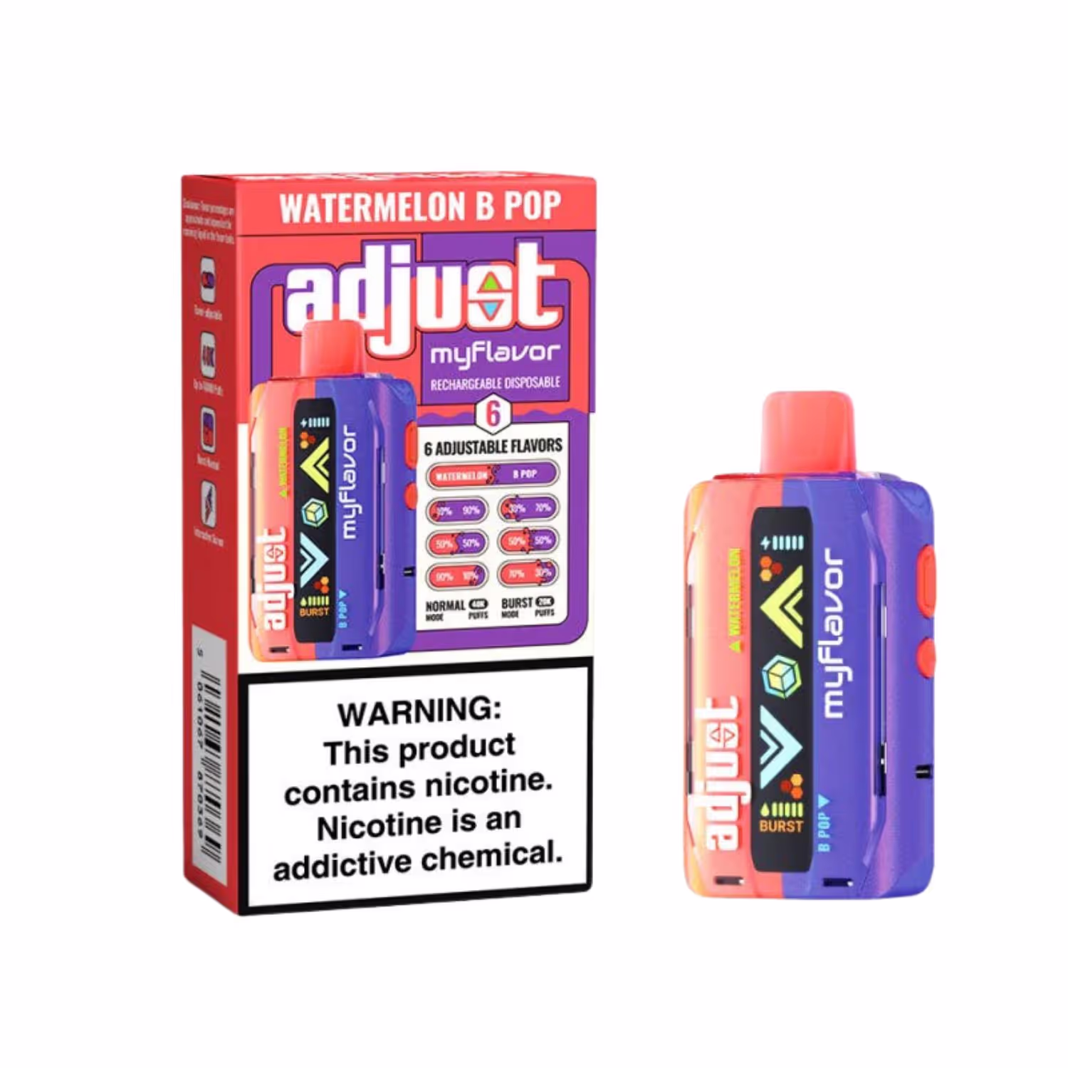 Adjust MyFlavor 40K 5% Watermelon B Pop - 1935