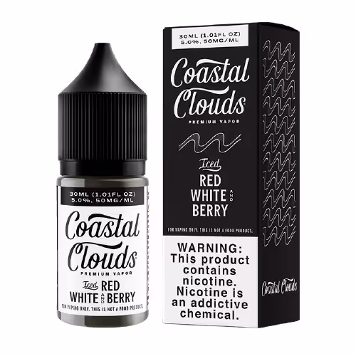 Coastal Clouds Salt Nic 50mg - Iced Red White & Berry - 586