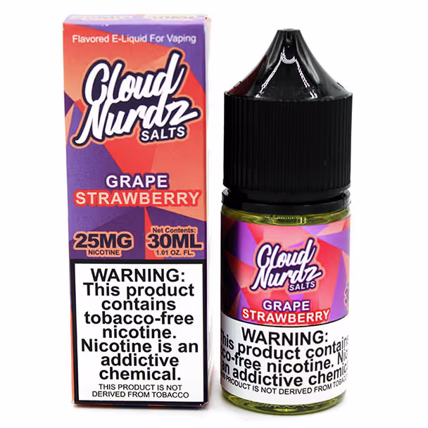 Cloud Nurdz Salt Nic 25mg - Grape Strawberry - 669
